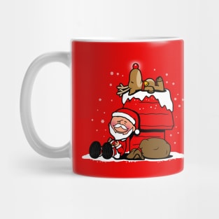 Cute Santa Claus And Rudolph Christmas Winter Funny Christmas Cartoon Gift Mug